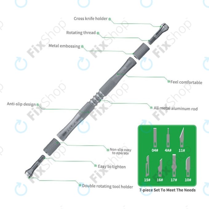Relife RL-101B - Čepele s Rukojetí pro Odstranění Lepidla 8v1