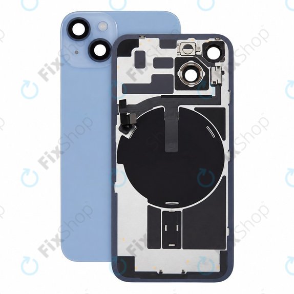 Sklo zadního housingu pro iPhone 14, Blue, Pulled A