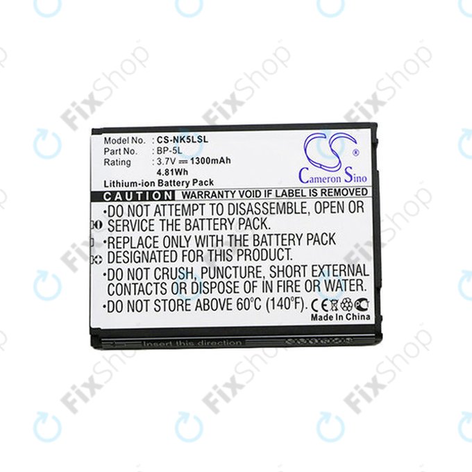 Baterie pro Nokia 7710, 9500, E61, E62, N92, N800, 1300mAh, Li-Ion, 3.7V, BP-5L, HQ