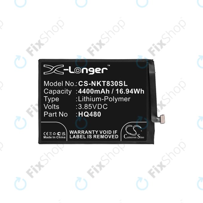 Baterie pro Nokia 8.3 2020 5G, 4400mAh, Li-Pol, 3.85V, HQ480, HQ