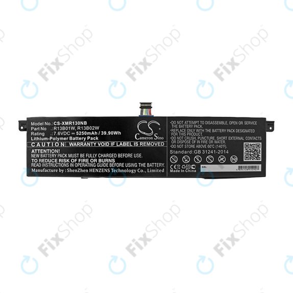 Baterie pro Xiaomi Inchmi Aair 13.3, Xiaomi Mi Notebook Air 13.3 2018, 5250mAh, Li-Pol, 7.6V, R13B01W, HQ