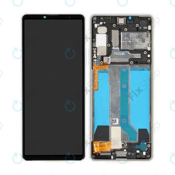 Sony Xperia 10 IV XQCC54 - LCD Displej + Dotykové Sklo + Rám (White) - A5047174A Genuine Service Pack