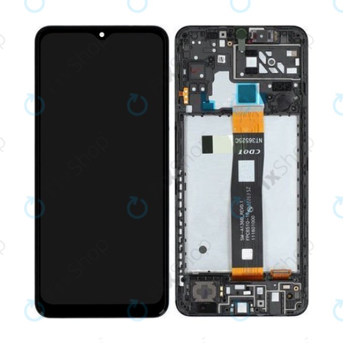 Samsung Galaxy A04S A047F - LCD Displej + Dotykové Sklo + Rám (Black) - GH82-29805A, GH82-29806A Genuine Service Pack