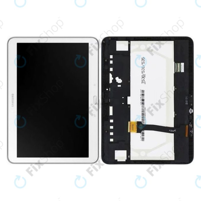 Samsung Galaxy Tab 4 10.1 T530 - LCD Displej + Dotykové Sklo + Rám (White) - GH97-15849B Genuine Service Pack