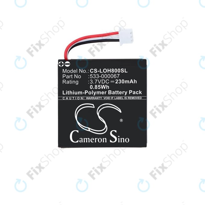 Baterie pro Logitech H800, 230mAh, Li-Pol, 3.7V, 533-000067, HQ