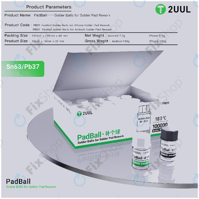 Pájecí kuličky pro Android, 2UUL PB02