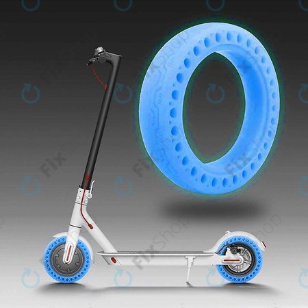 Xiaomi Mi Electric Scooter 1S, 2 M365, Essential, Pro, Pro 2 - Odolná Plná Bezdušová Pneumatika (Blue Fluorescent)