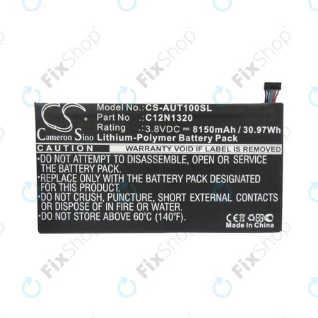 Baterie pro Asus Transformer Book T100, 8150mAh, Li-Pol, 3.8V, C12N1320, HQ