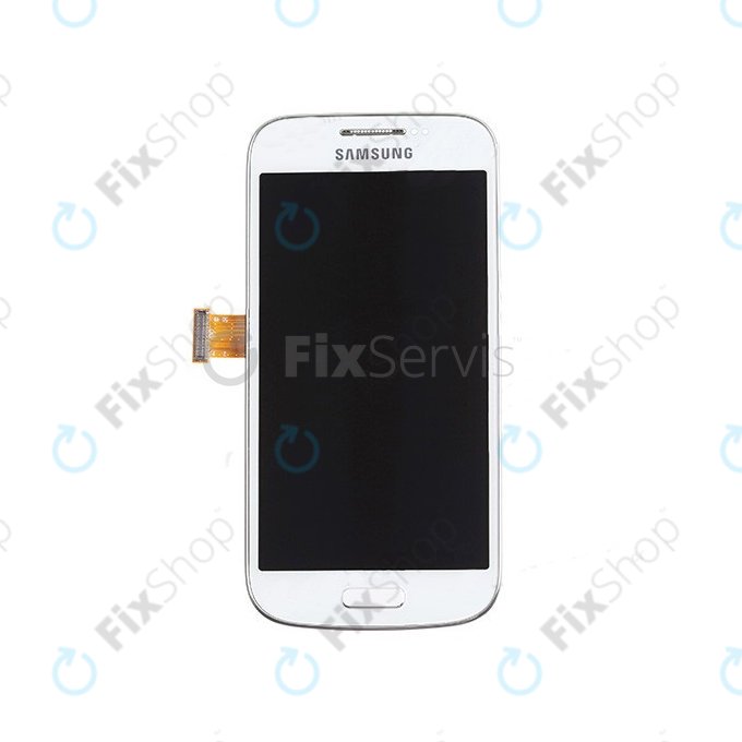 Samsung Galaxy S4 Mini i9195 - LCD Displej + Dotykové Sklo + Rám (White Frost) - GH97-14766B Genuine Service Pack