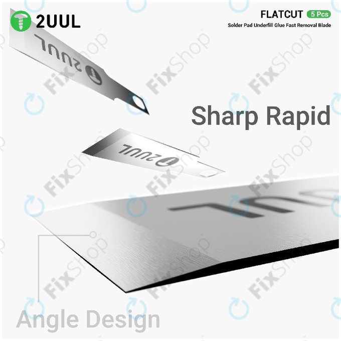Čepele na odstraňování underfill lepidla, plochý řez, 2UUL DA28, 5ks/balení
