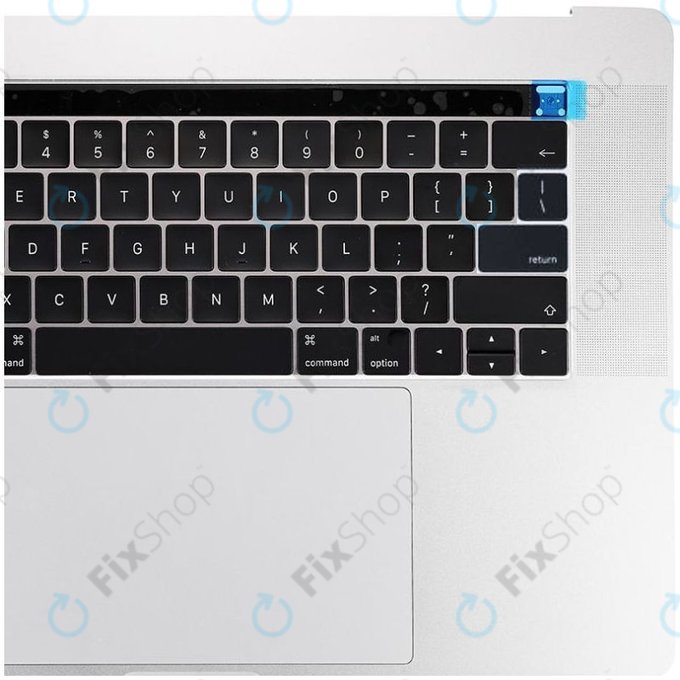 Apple MacBook Pro 15" A1707 (Late 2016 - Mid 2017) - Horní Rám Klávesnice + Klávesnice US + Mikrofon + Trackpad + Reproduktory (Silver)