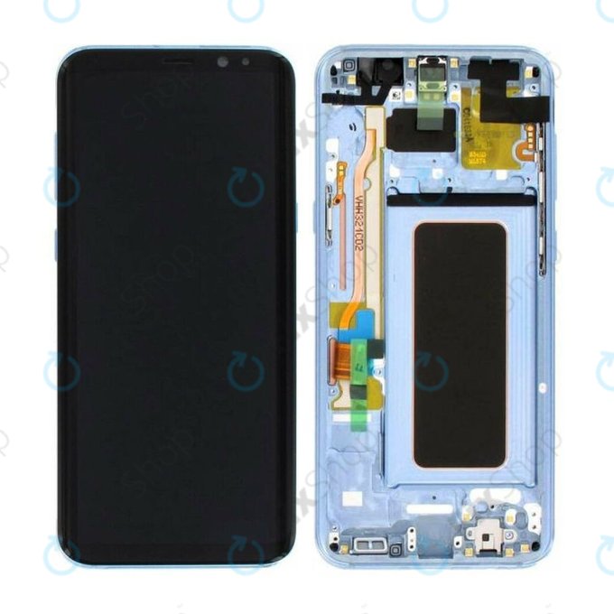 Samsung Galaxy S8 Plus G955F - LCD Displej + Dotykové Sklo + Rám (Coral Blue) - GH97-20470D, GH97-20564D, GH97-20565D Genuine Service Pack