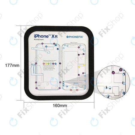 Magnetický Organizér Šroubků se Schématem (iPhone 6 - 11 Pro Max)
