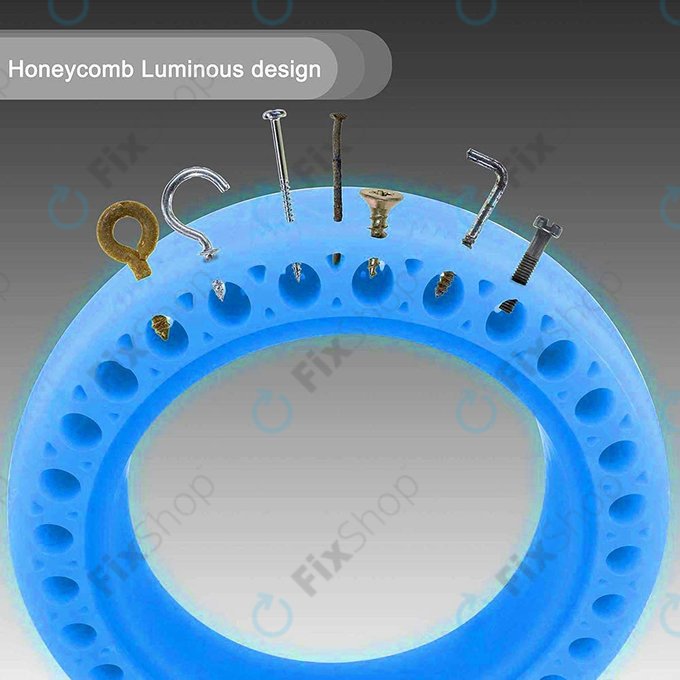 Xiaomi Mi Electric Scooter 1S, 2 M365, Essential, Pro, Pro 2 - Odolná Plná Bezdušová Pneumatika (Blue Fluorescent)