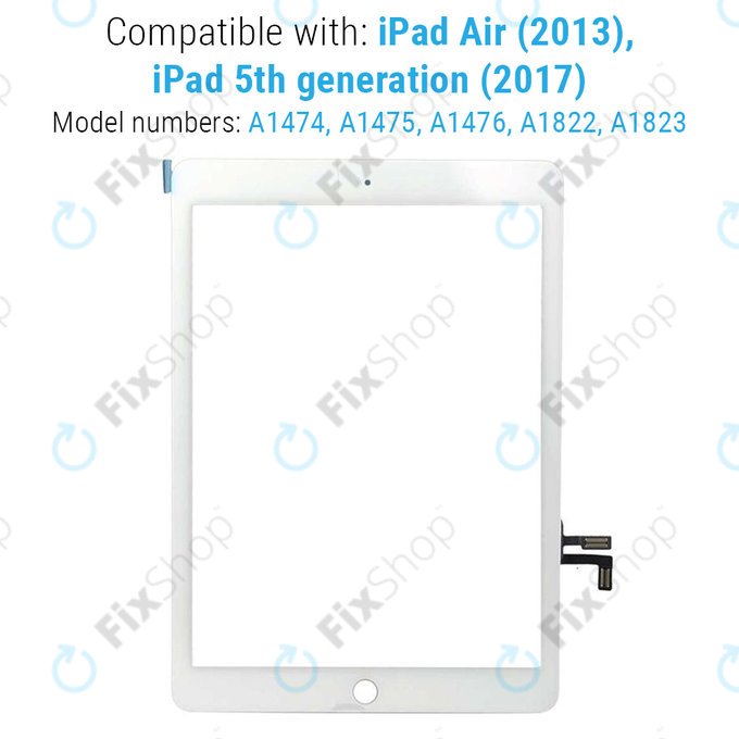 Apple iPad Air, iPad (5th Gen 2017) - Dotykové Sklo (White)