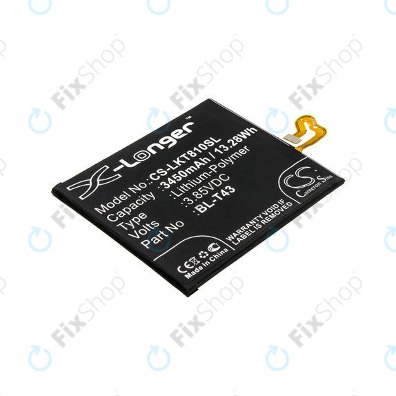 Baterie pro LG G8S ThinQ, ThinQ Global, 3450mAh, Li-Pol, 3.85V, BL-T43, HQ
