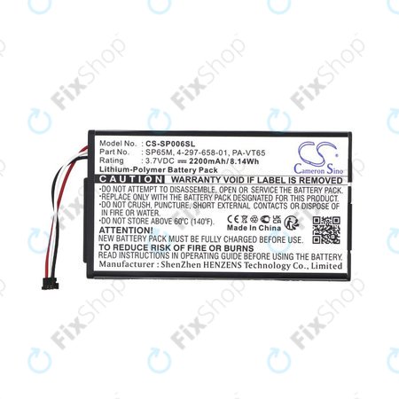 Baterie pro Sony PS Vita, 2200mAh, Li-Pol, 3.7V, SP65M, HQ