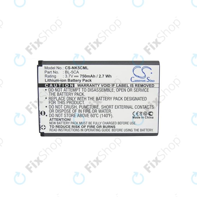 Nokia 3110 Classic - Baterie BL-5C 750mAh HQ