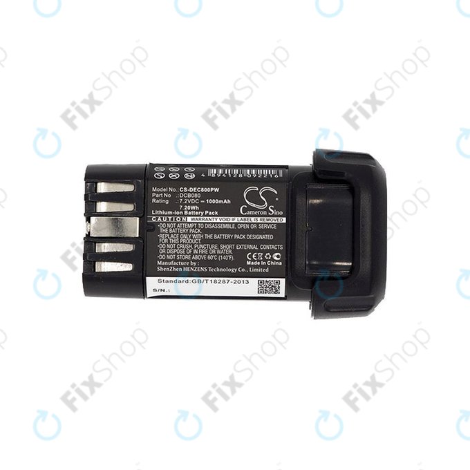 Baterie pro Dewalt Dcb095, Dewalt Dcf680, 1000mAh, Li-Ion, 7.2V, DCB080, HQ