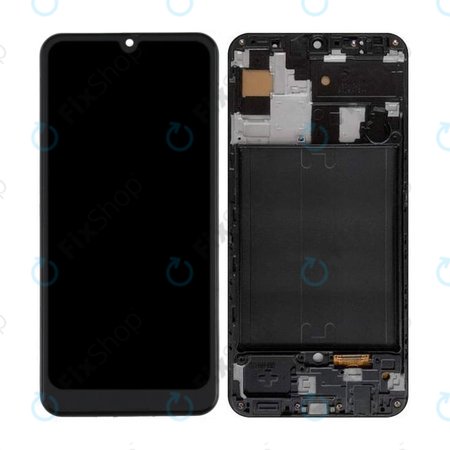 Samsung Galaxy A50 A505F - LCD Displej + Dotykové Sklo + Rám (Black) TFT