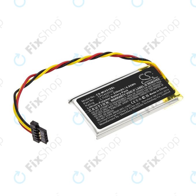 Baterie pro Mio MiVue 508, 518, 528, 538, 608, 618, 792, 230mAh, Li-Pol, 3.7V, TPC402035, HQ