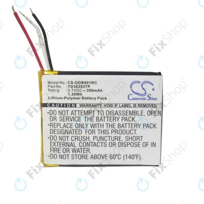 Baterie pro GoPro Wifi Remote, 350mAh, Li-Pol, 3.7V, YD362937P, HQ
