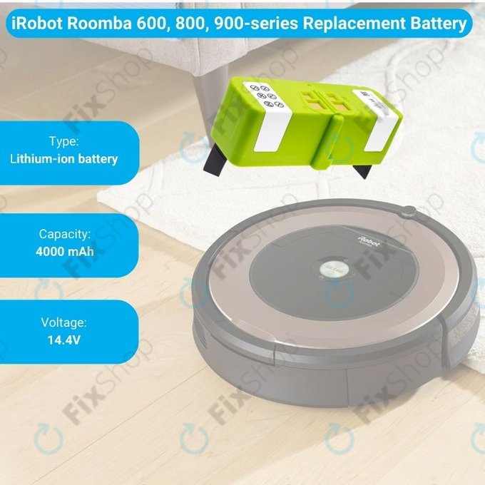 iRobot Roomba 600, 800, 900-series - Baterie 4502233, 4374392, 2130LI Li-Ion 14.4V 4000mAh HQ