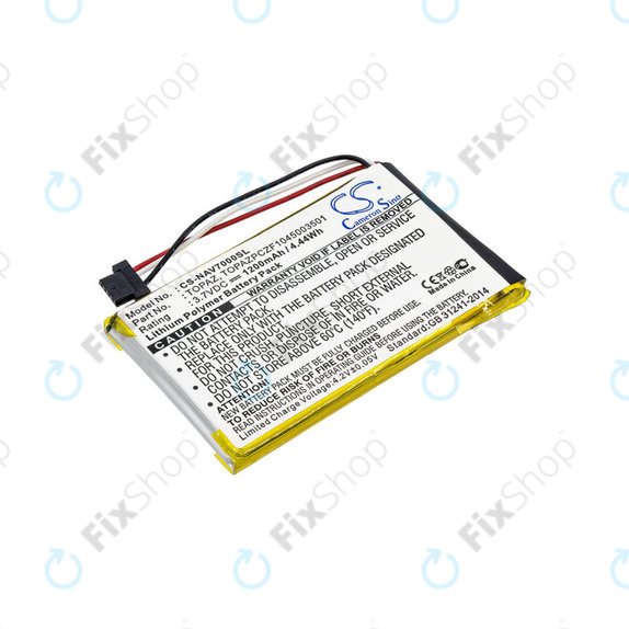 Baterie pro Navigon 70, 1200mAh, Li-Pol, 3.7V, Topaz, HQ