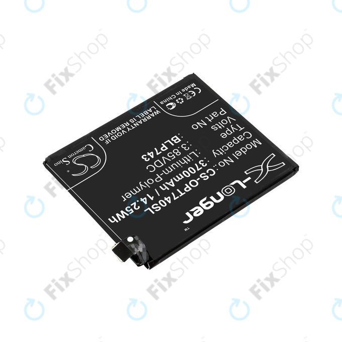 Baterie pro OnePlus 7T, 3700mAh, Li-Pol, 3.85 V, BLP743, HQ