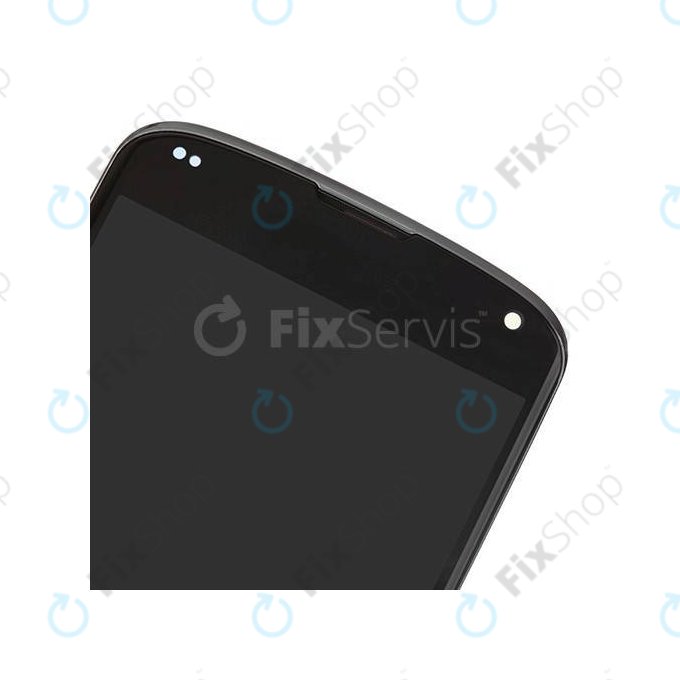 LG Nexus 4 E960 - LCD Displej + Dotykové Sklo + Rám (Black) TFT