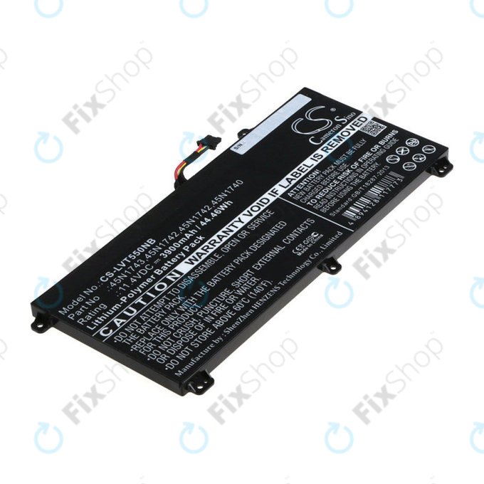 Baterie pro Lenovo ThinkPad T550, T560, W550, 3900mAh, Li-Pol, 11.4V, 45N1743, HQ
