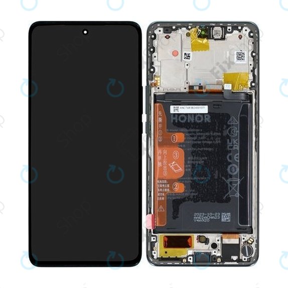 Honor Magic6 Lite - LCD Displej + Dotykové Sklo + Rám + Baterie (Green) - 0235AHHQ, 0235AHHV Genuine Service Pack