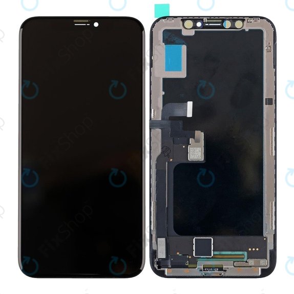 Displej Hard OLED pro iPhone XS, Dotykové sklo s rámem, FixPremium