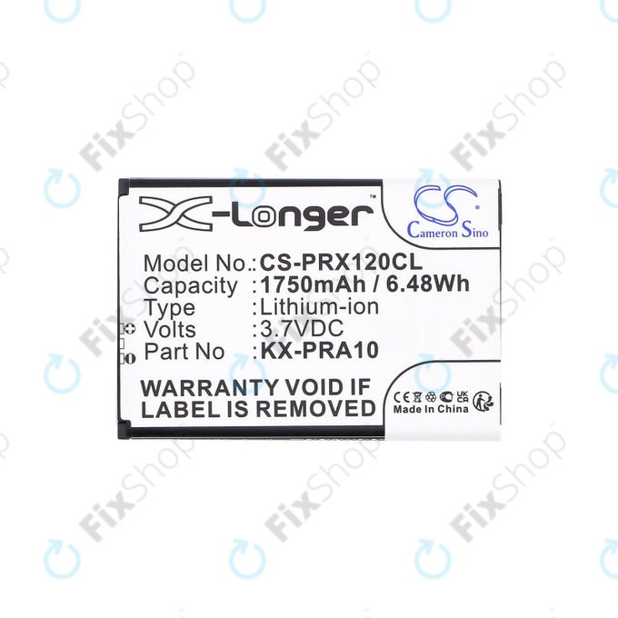 Baterie pro Panasonic KX-PRX110, 120, 150, 1750mAh, Li-Ion, 3.7V, KX-PRA10, HQ