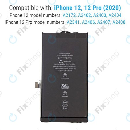 Apple iPhone 12, 12 Pro - Baterie A2479 2815mAh Service Pack