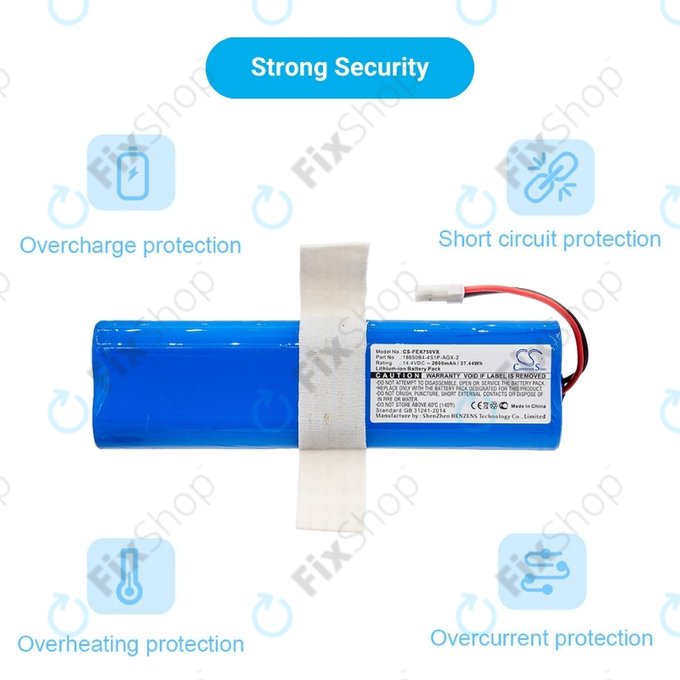 Zaco V3, V40, V5s Pro, V5x, Silvercrest SSWR A1, SSWR B1, SSR 3000 A1x - Baterie 18650B4-4S1P-AGX-2 Li-Ion 14.4V 2600mAh HQ