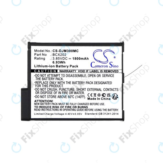 Baterie pro DJI Osmo Action 3, Action 4, 1800mAh, Li-Ion, 3.85V, BCX202, HQ