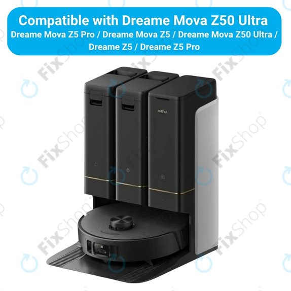 Sada náhradních dílů pro Dreame Mova Z50 Ultra, Z5, Z5 Pro (2x Hlavní kartáč, 4x Filtr, 4x Boční kartáč, 4x Mopovací útěrka, 4x Boční mopovací utěrka, 4x Sáček na prach)