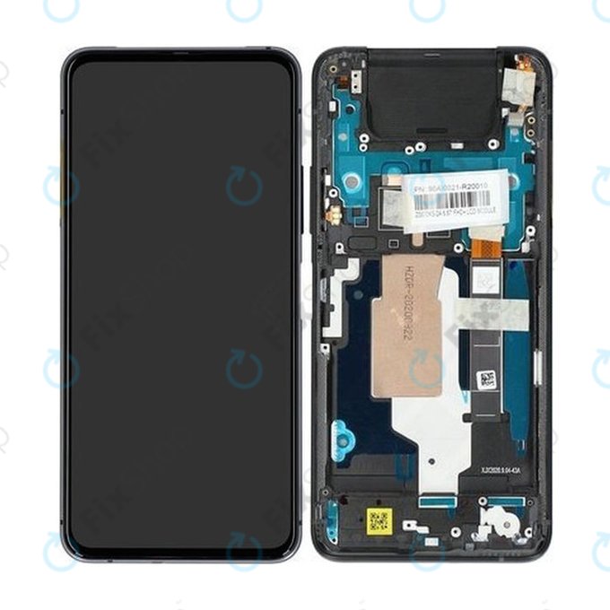 Asus Zenfone 7 ZS670KS, 7 Pro ZS671KS - LCD Displej + Dotykové Sklo + Rám (Aurora Black) - 90AI0021-R20010 Genuine Service Pack
