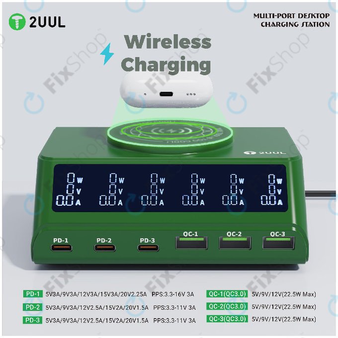 Stolní víceportová nabíječka, 2UUL PC11