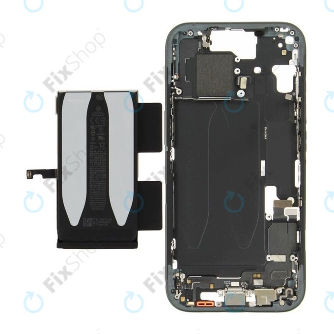 Střední Rám s Baterií pro iPhone 15 | Black | ZD076-00669 | Genuine Apple