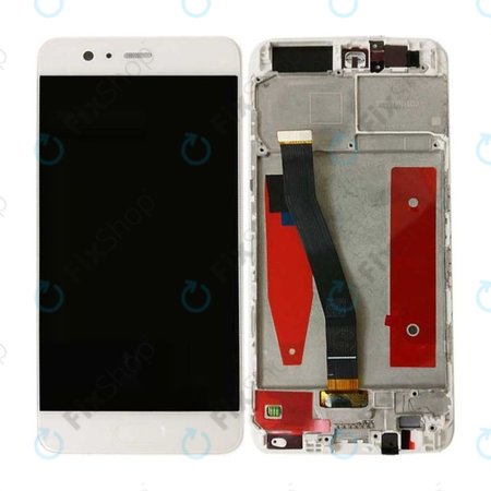 Huawei P10 - LCD Displej + Dotykové Sklo + Rám (White) TFT