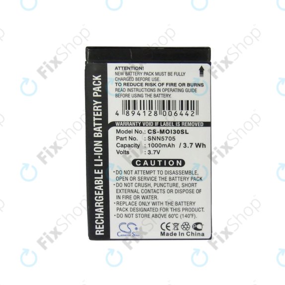 Baterie pro Motorola i930, i920, i95, 1000mAh, Li-Ion, 3.7V, SNN5705, HQ