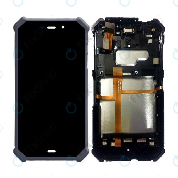 Caterpillar CAT S50 - LCD Displej + Dotykové Sklo + Rám (Black) TFT