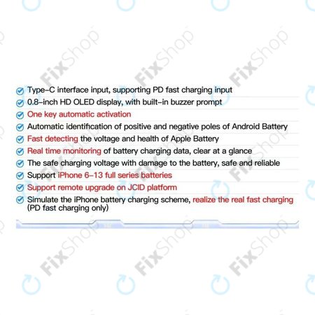 JC BT01 - Charging Board pro Baterie (iPhone 6 - 13 Pro Max)