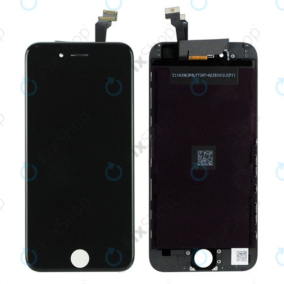 Displej pro iPhone 6, Black, Dotykové sklo s rámem, Refurbished