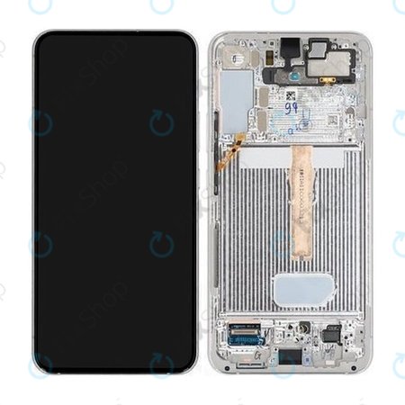 Samsung Galaxy S22 Plus S906B - LCD Displej + Dotykové Sklo + Rám (Phantom White) - GH82-27500B, GH82-27501B Genuine Service Pack