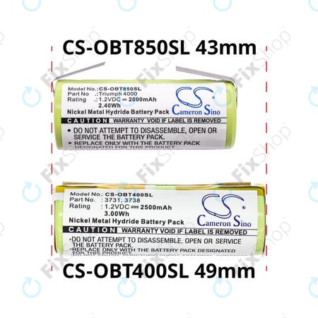 Baterie pro Oral-B Professional Care, Triumph, 2500mAh, Ni-MH, 1.2V, 3731, HQ