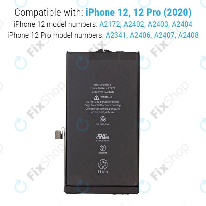 Apple iPhone 12, 12 Pro - Baterie A2479 2815mAh Service Pack