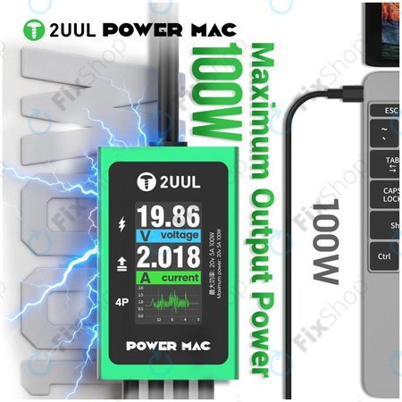 Diagnostický napájecí kabel s displejem pro notebooky, 2UUL PW08